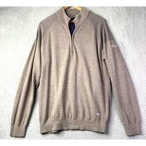 KJUS Sweater Mens XL 54 Pullover1/4 Zip Golf Embriodered El Cab KJUS Sweater